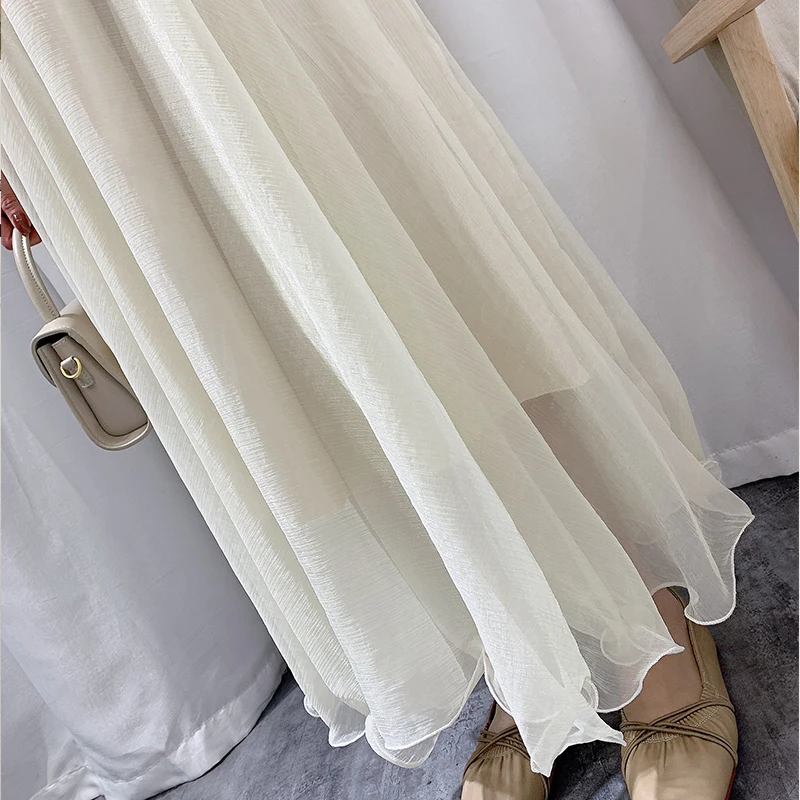 TIGENA Maxi Tulle Skirt Women 2021 Summer Fashion Wavy Hem A Line High Waist Long Skirt Female Korean Cute Aesthetic Mesh Skirt
TIGENA Maxi Tulle Skirt Women 2021 Summer Fashion Wavy Hem A Line High Waist Long Skirt Female Korean Cute Aesthetic Mesh Skirt