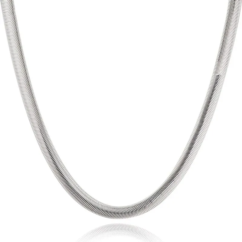 Kpop 6mm Silver Flat Snake Choker Necklace for Women Men Party Fashion High Quality Jewelry Accessories Clavicle Chain Bracelet
Kpop 6mm Silver Flat Snake Choker Necklace for Women Men Party Fashion High Quality Jewelry Accessories Clavicle Chain Bracelet