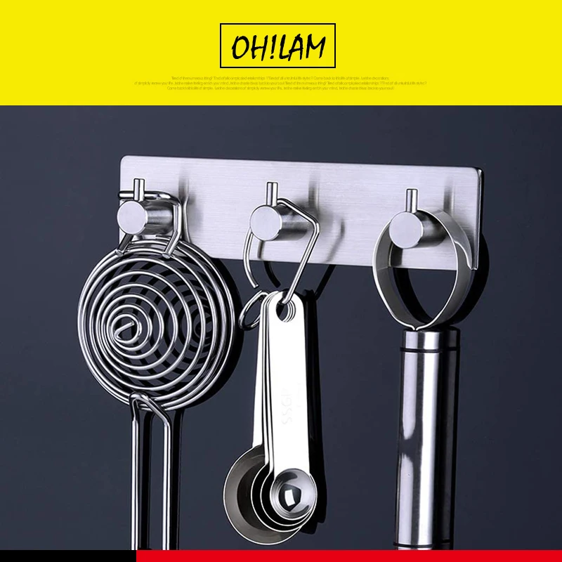Modern 3M Self Adhesive 3 Hooks Stainless Steel Towel Robe Coat Cloth Bag Key Holder Hanger Heavy Duty Wall Mounted Nickle Black
Modern 3M Self Adhesive 3 Hooks Stainless Steel Towel Robe Coat Cloth Bag Key Holder Hanger Heavy Duty Wall Mounted Nickle Black