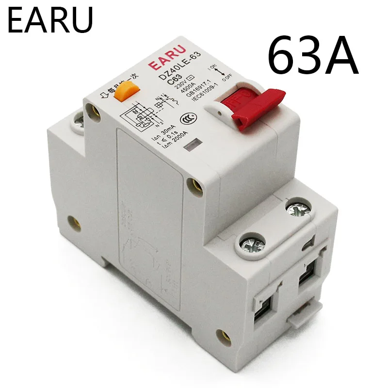 63A DZ40LE EPNL DPNL 230V 1P+N Residual Current Circuit Breaker With Over And Short Current Leakage Protection RCBO RCCB MCB
63A DZ40LE EPNL DPNL 230V 1P+N Residual Current Circuit Breaker With Over And Short Current Leakage Protection RCBO RCCB MCB