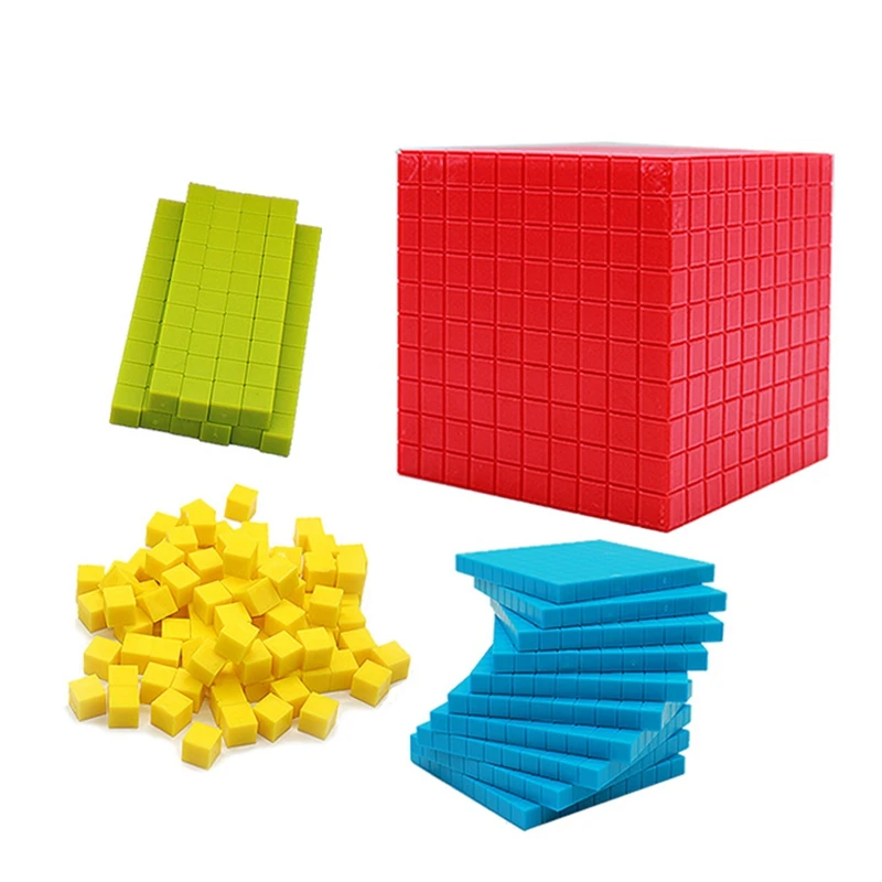 121X Math Decimal Square Kid's Preschool Educational Toys 10cm