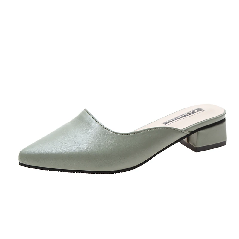 Sexy Pointed Toe Womens Slippers Slip On Ladies Mules Low Heel Woman PU Leather Pumps Summer Casual Slides Female 
Sexy Pointed Toe Womens Slippers Slip On Ladies Mules Low Heel Woman PU Leather Pumps Summer Casual Slides Female