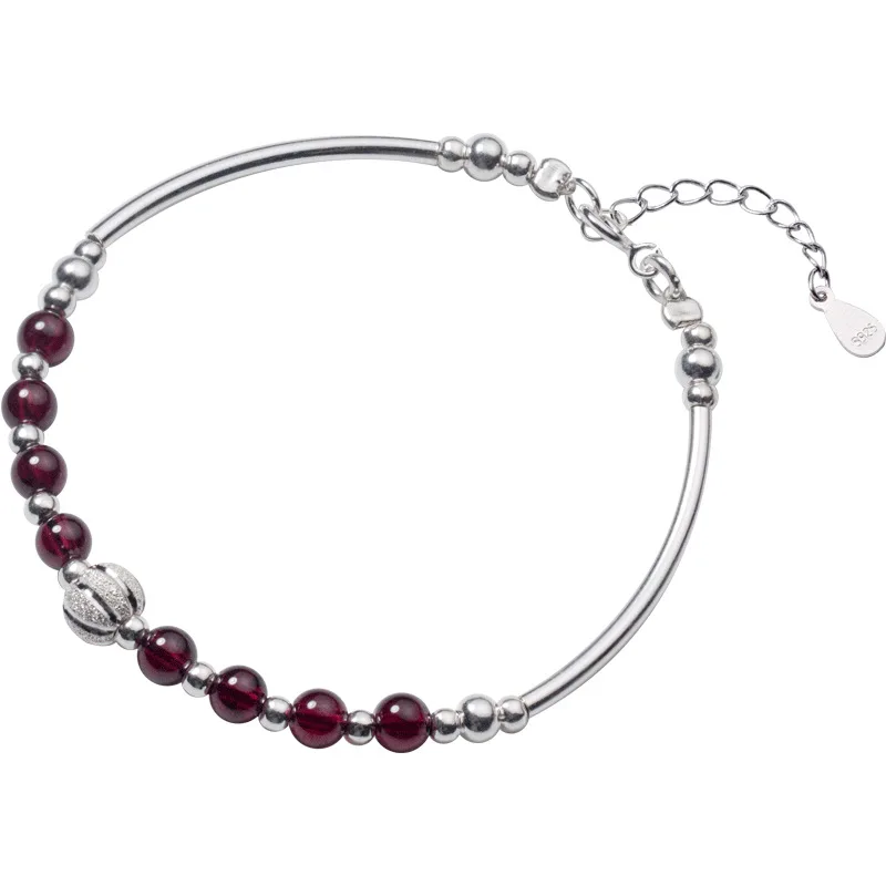 Bbabydxudzhi 925 Sterling Silver Fashion Red Garnet Beads Bracelet Adjustable For Women Fashion Party Gift Jewelry S610
Bbabydxudzhi 925 Sterling Silver Fashion Red Garnet Beads Bracelet Adjustable For Women Fashion Party Gift Jewelry S610