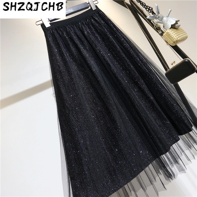 JCHB 2021 Women's Skirt Spring Summer Mesh Pleated Skirt Korean Fashion Clothing Skirts Womens Clothes Jupe Femme 2131N8019
JCHB 2021 Women's Skirt Spring Summer Mesh Pleated Skirt Korean Fashion Clothing Skirts Womens Clothes Jupe Femme 2131N8019
