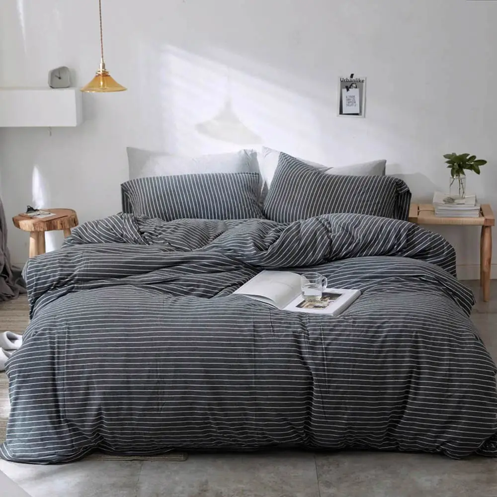 Papa&Mima Black Stripes Lines Bedlinens Ru Europe Queen Size Knitted Cotton Soft Warm Fitted Sheet Bedding Duvet Cover Set
Papa&Mima Black Stripes Lines Bedlinens Ru Europe Queen Size Knitted Cotton Soft Warm Fitted Sheet Bedding Duvet Cover Set