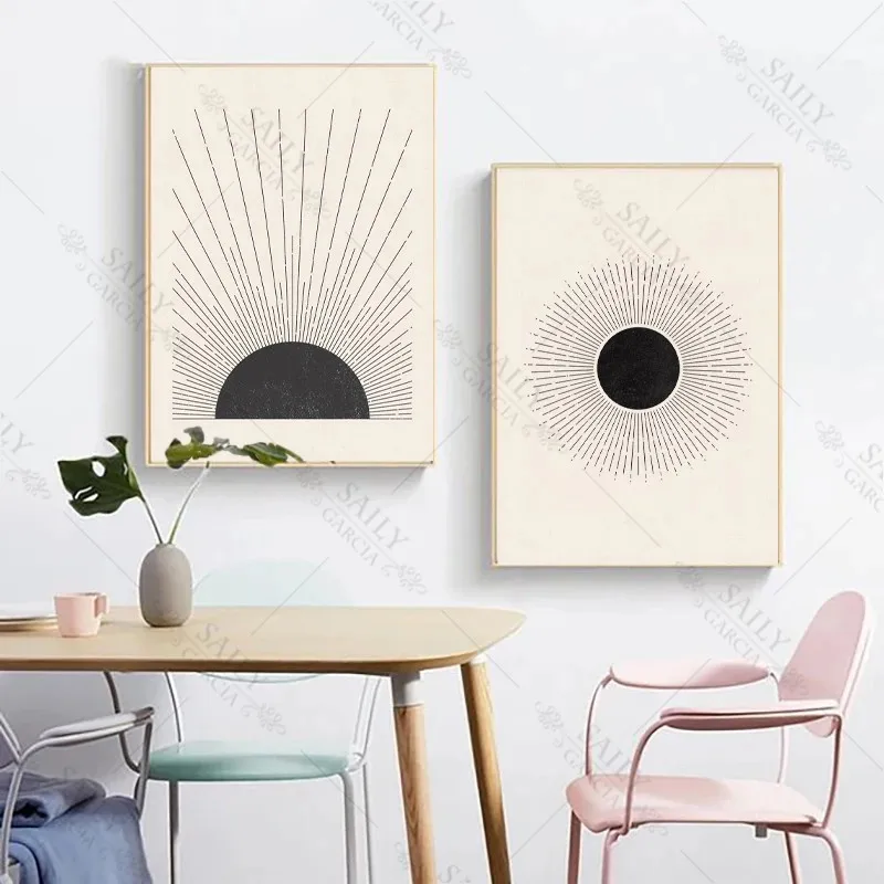Abstract Sun Illustration Canvas Painting Mid Century Vintage Style Block Print Poster Wall Art Picture for Living Room Decor
Abstract Sun Illustration Canvas Painting Mid Century Vintage Style Block Print Poster Wall Art Picture for Living Room Decor