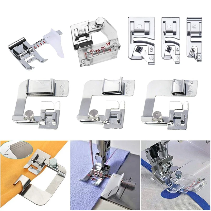 Sewing Machine Feet,3Pcs Rolled Hem Pressure Foot Set (1/2 Inch,3/4 Inch,1 Inch),With 3Pcs Narrow Rolled Hem Presser Feet And Ad
Sewing Machine Feet,3Pcs Rolled Hem Pressure Foot Set (1/2 Inch,3/4 Inch,1 Inch),With 3Pcs Narrow Rolled Hem Presser Feet And Ad