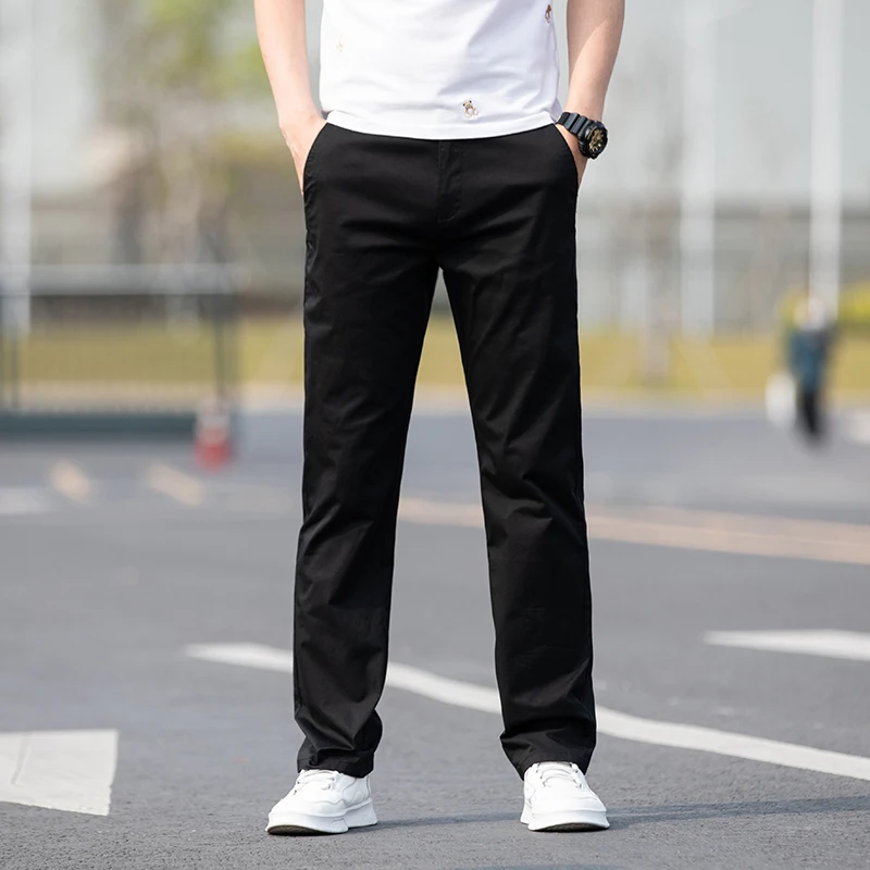 2021 spring summer lightweight straight loose solid color casual pants classic brand embroidery high quality men's trousers
2021 spring summer lightweight straight loose solid color casual pants classic brand embroidery high quality men's trousers