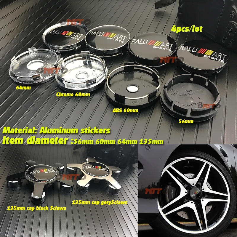 New 4pcs 135MM 64mm 56MM 60MM Wheel emblem covers For RalliArt Lancer Ralli Art 10 Asx Car Emblems Badge Accessories
New 4pcs 135MM 64mm 56MM 60MM Wheel emblem covers For RalliArt Lancer Ralli Art 10 Asx Car Emblems Badge Accessories