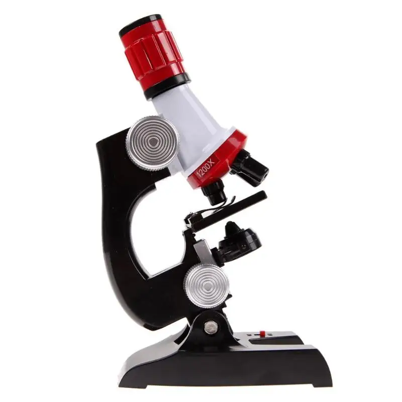 

Kids Microscope Kit Lab 100X-400X-1200X Home School Science Educational Toy Gift Refined Biological Microscope For Kids Children