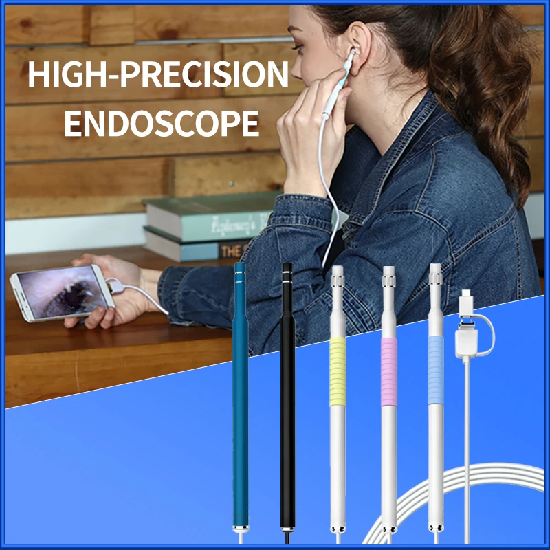 Ear Inspect Endoscope Camera Colouful Medical Otoscope Video Baby Professional Earwax Removal Tool for PC Android Type c Phone
Ear Inspect Endoscope Camera Colouful Medical Otoscope Video Baby Professional Earwax Removal Tool for PC Android Type c Phone