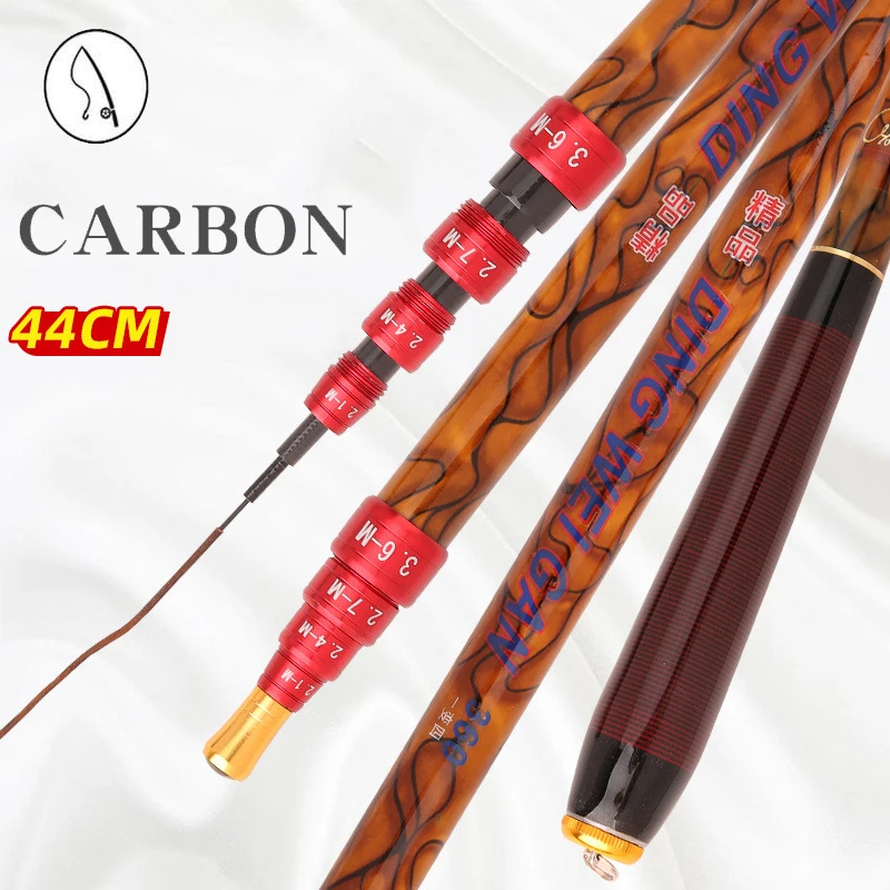 3.6m / 4.5m / 5.4m / 6.3m Telescopic Fishing Rod Superhard Carbon Ultra-short 45cm 4 Positioning Stream Pole Hand Portable Fis
3.6m / 4.5m / 5.4m / 6.3m Telescopic Fishing Rod Superhard Carbon Ultra-short 45cm 4 Positioning Stream Pole Hand Portable Fis