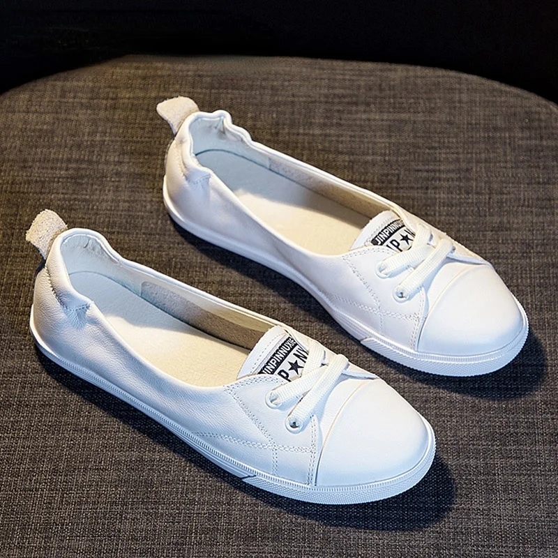 Women White Genuine Leather Sneakers Vulcanized Shoes Woman Flat Lace Casuals Lightweight Comfortable Maternity Shoe
Women White Genuine Leather Sneakers Vulcanized Shoes Woman Flat Lace Casuals Lightweight Comfortable Maternity Shoe