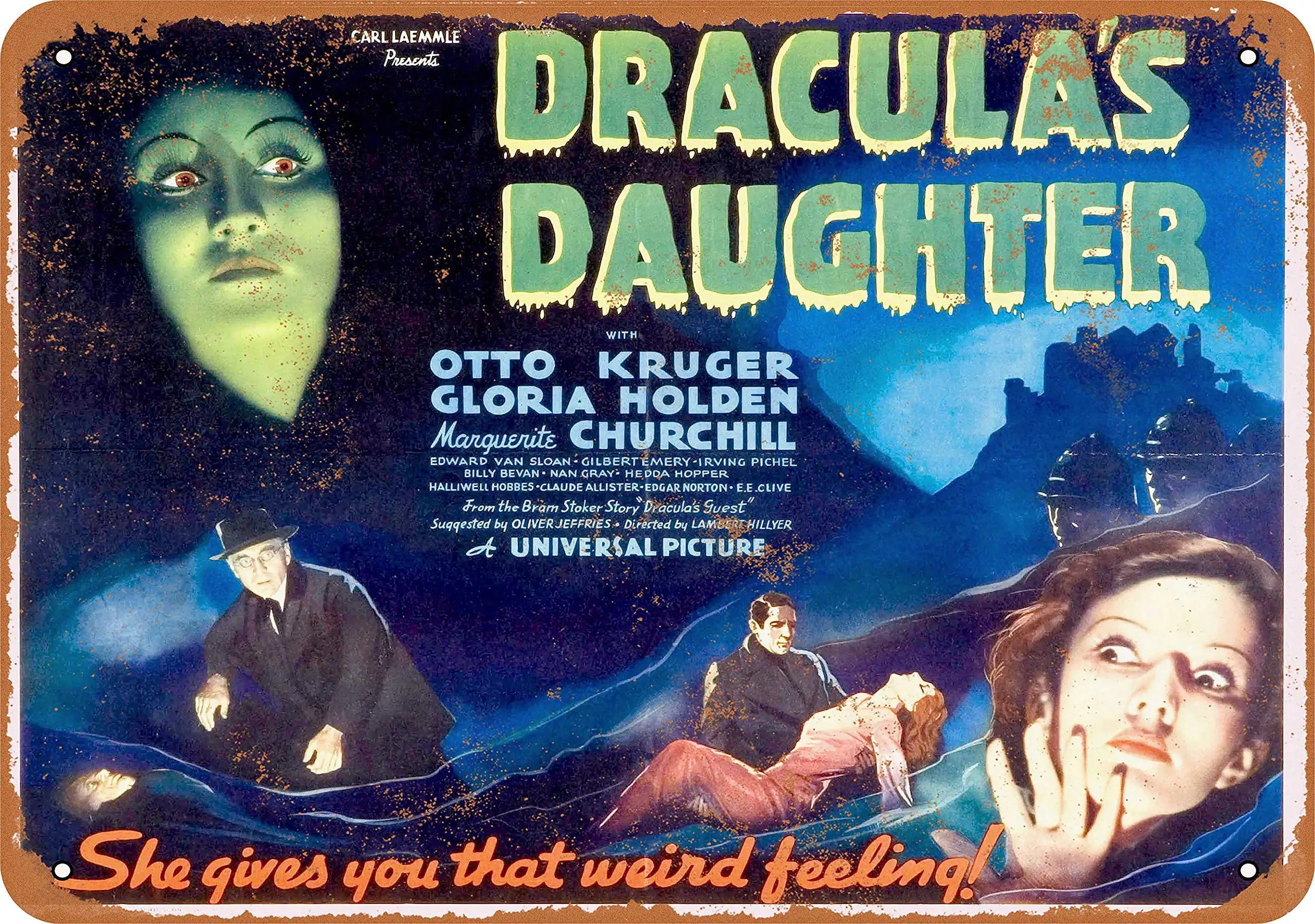 SLALL 1936 Dracula'S Daughter Retro Street Sign Household Metal Tin Sign Bar Cafe Car Motorcycle Garage Decoration
SLALL 1936 Dracula'S Daughter Retro Street Sign Household Metal Tin Sign Bar Cafe Car Motorcycle Garage Decoration