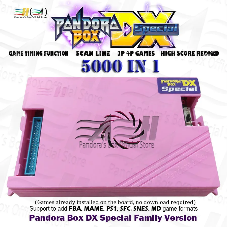 

2021 Pandora Box DX Special 5000 in 1 family version For Console have 3P 4P game Save game progress High score record 3D Tekken