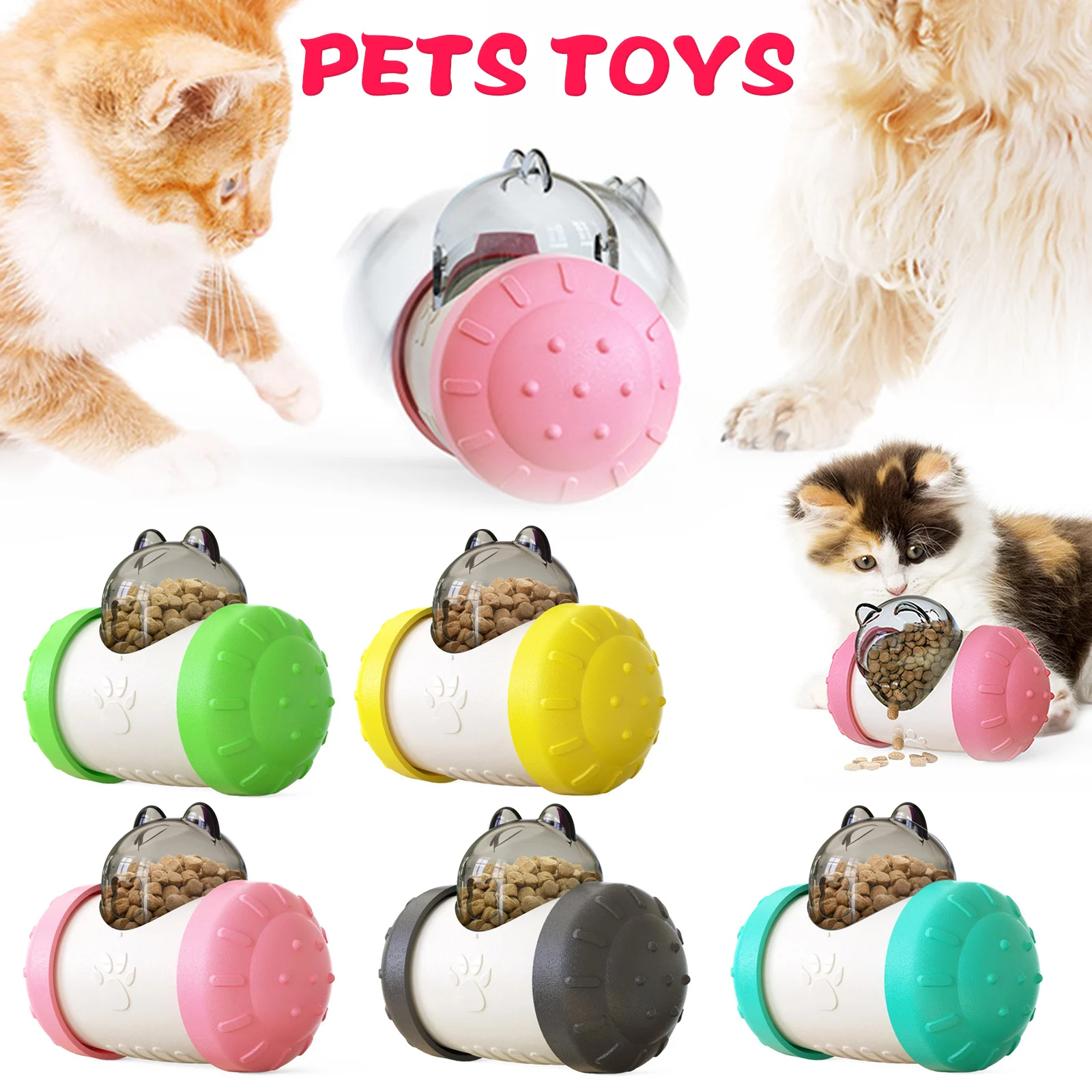 Dog Cat Food Treat Dispenser Toy Interaction Dog Ball Slow Eating IQ Treat Ball for Small Medium Dog and Cat TN99
Dog Cat Food Treat Dispenser Toy Interaction Dog Ball Slow Eating IQ Treat Ball for Small Medium Dog and Cat TN99