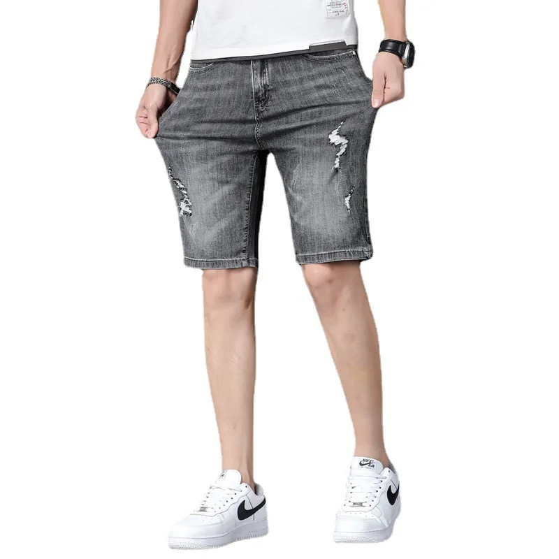 Men's summer casual fit short Capris jeans youth straight cut thin Korean men's pants
Men's summer casual fit short Capris jeans youth straight cut thin Korean men's pants