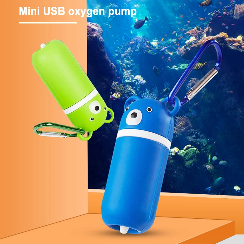 Милый немой кислорода воздушные насосы Портативный миниатюрный аквариум с USB для