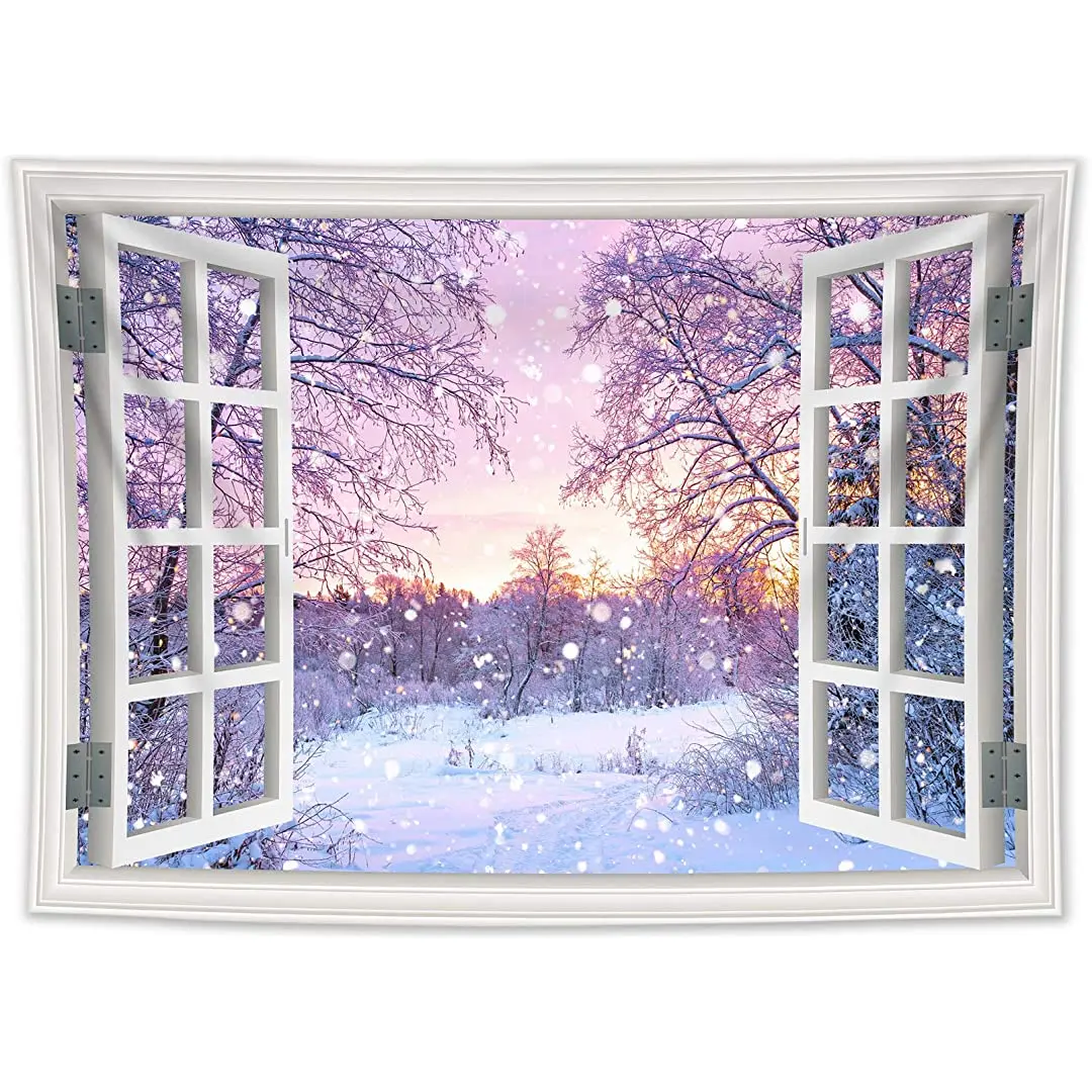 Зимний гобелен, розовый романтический Снежный пейзаж, наружные гобелены, Рождественский пейзаж, одеяло, настенное украшение 
Зимний гобелен, розовый романтический Снежный пейзаж, наружные гобелены, Рождественский пейзаж, одеяло, настенное украшение