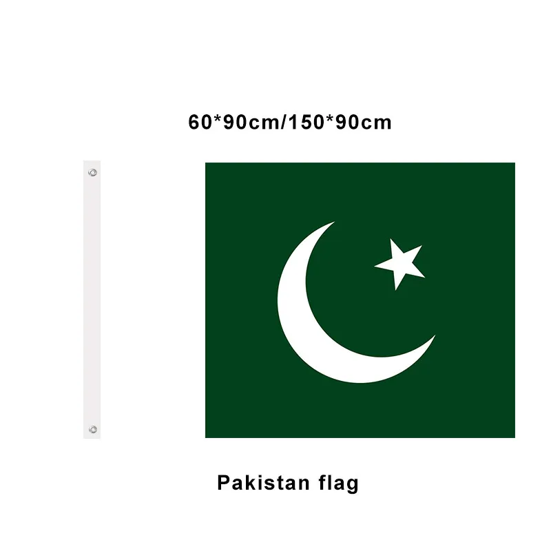 Односторонний Печатный флаг Пакистана высококачественный полиэфирный наружный
