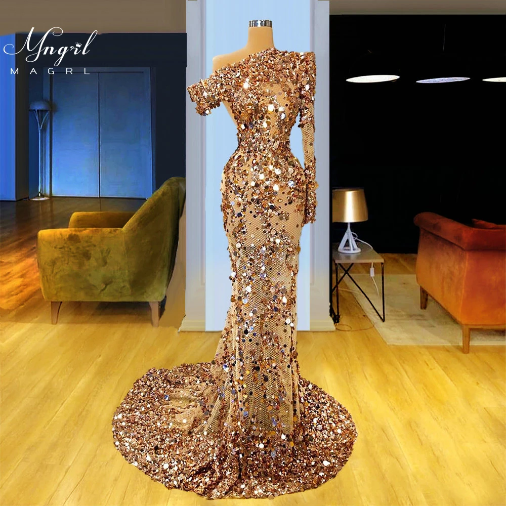 MNGRL Luxury Evening Dress One-shoulder Long Sleeves Hand-applied Diamonds Glittering 2021 New Evening Dress Party Dress
MNGRL Luxury Evening Dress One-shoulder Long Sleeves Hand-applied Diamonds Glittering 2021 New Evening Dress Party Dress