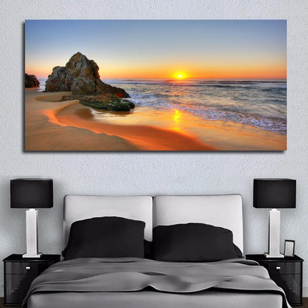 New Canvas Painting Print Poster Beach Sunrise Oil Frameless Drawing Bedroom Living Room Porch Wall Art Picture Home Decor
New Canvas Painting Print Poster Beach Sunrise Oil Frameless Drawing Bedroom Living Room Porch Wall Art Picture Home Decor
