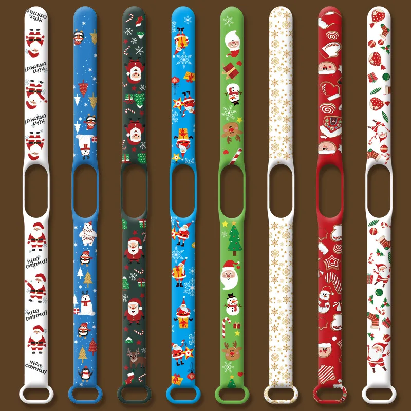 Christmas Gift Pattern Bracelet for Xiaomi Mi Band 3 4 5 6 Strap Cartoon Silicone Watch Band Strap for Xiao Miband 5 6 Wristband
Christmas Gift Pattern Bracelet for Xiaomi Mi Band 3 4 5 6 Strap Cartoon Silicone Watch Band Strap for Xiao Miband 5 6 Wristband