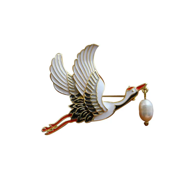 Retro Pearl Crane Brooch Enamel Animal Bird Lapel Pins Scarf Buckle Brooches for Women Fashion Jewelry Accessories
Retro Pearl Crane Brooch Enamel Animal Bird Lapel Pins Scarf Buckle Brooches for Women Fashion Jewelry Accessories