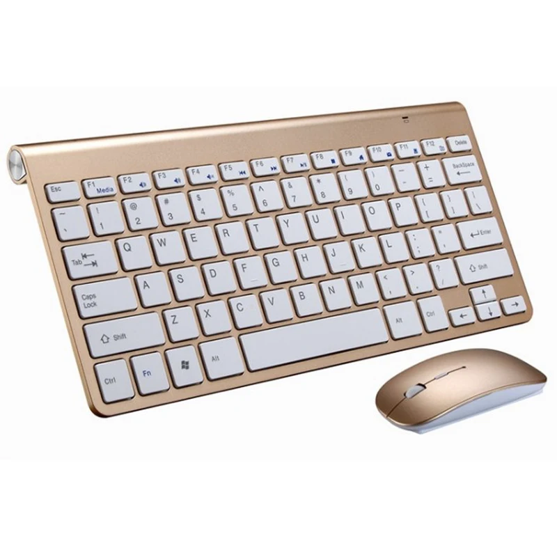 

Портативная беспроводная клавиатура и мышь 2,4 ГГц, комплект мини-клавиатуры и мыши для ноутбука, Mac, настольного ПК, Smart TV, PS4