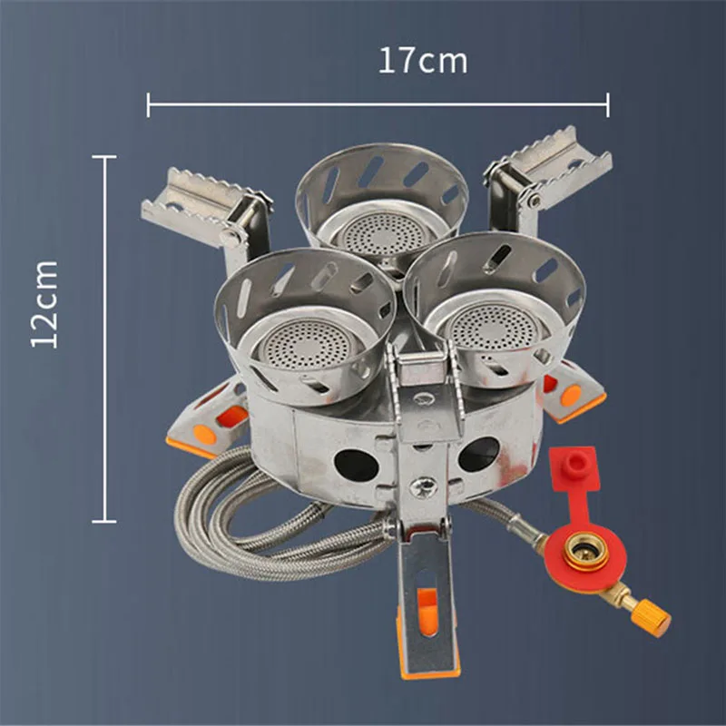 9800W Outdoor Gas Stove High Firepower Blue Flame Folding Three Fire Holes Non-slip Windproof Camping Hiking Picnic RV Burner
9800W Outdoor Gas Stove High Firepower Blue Flame Folding Three Fire Holes Non-slip Windproof Camping Hiking Picnic RV Burner