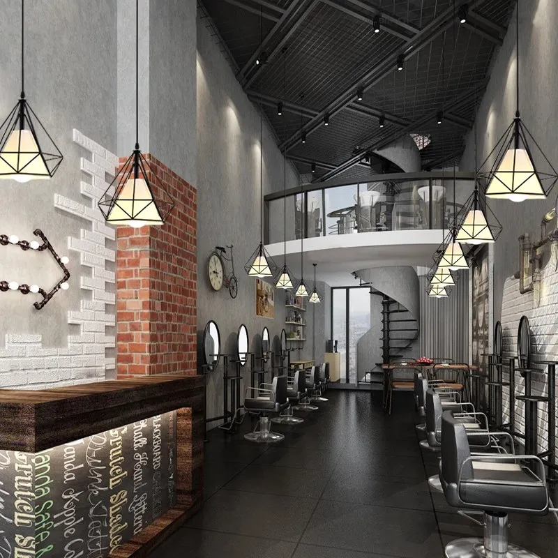 Modern Nordic Minimalist Restaurant Chandelier Creative E27 Loft Lamp Art Diamond Iron Bar Counter Hairdressing Personality Lamp
Modern Nordic Minimalist Restaurant Chandelier Creative E27 Loft Lamp Art Diamond Iron Bar Counter Hairdressing Personality Lamp