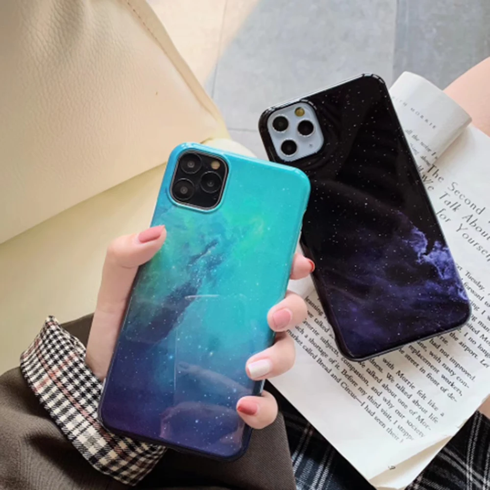 Starry Blue Sky Fashion Case For iPhone 11 Pro X XR XS Max 6 6s 7 8 Plus Flash Sky Glitter Starry Sky Gradient Laser Back Cover
Starry Blue Sky Fashion Case For iPhone 11 Pro X XR XS Max 6 6s 7 8 Plus Flash Sky Glitter Starry Sky Gradient Laser Back Cover