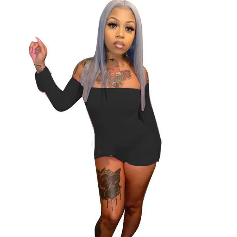 WUHE Summer Rompers Womens Jumpsuit Shorts Sexy Strapless Neck Long Sleeve Skinny Casual Playsuits Bandage Bodycon Overalls
WUHE Summer Rompers Womens Jumpsuit Shorts Sexy Strapless Neck Long Sleeve Skinny Casual Playsuits Bandage Bodycon Overalls