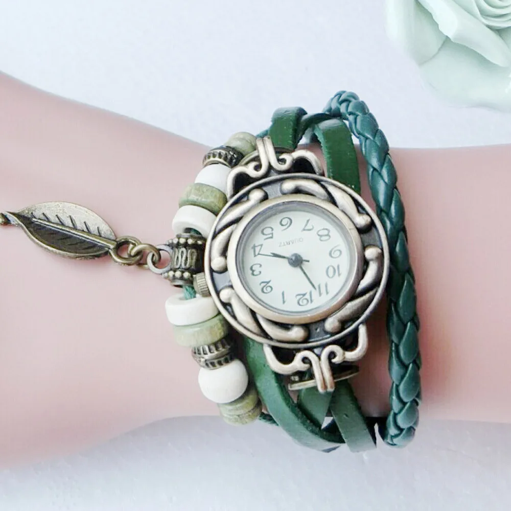 Hot Fast 2021 Women Children Retro Leatherwinding Bracelet Leaf Pendant Watch Quartz Wrist Watches Women Valentine Gift Luxury
Hot Fast 2021 Women Children Retro Leatherwinding Bracelet Leaf Pendant Watch Quartz Wrist Watches Women Valentine Gift Luxury
