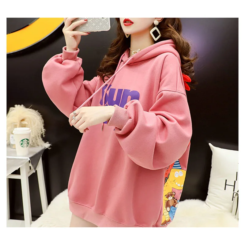 2020 New Autumn And Winter Plus Velvet Thick Cute Hooded Women Korean Loose Casual Dinosaur Pattern Student Jacket
2020 New Autumn And Winter Plus Velvet Thick Cute Hooded Women Korean Loose Casual Dinosaur Pattern Student Jacket