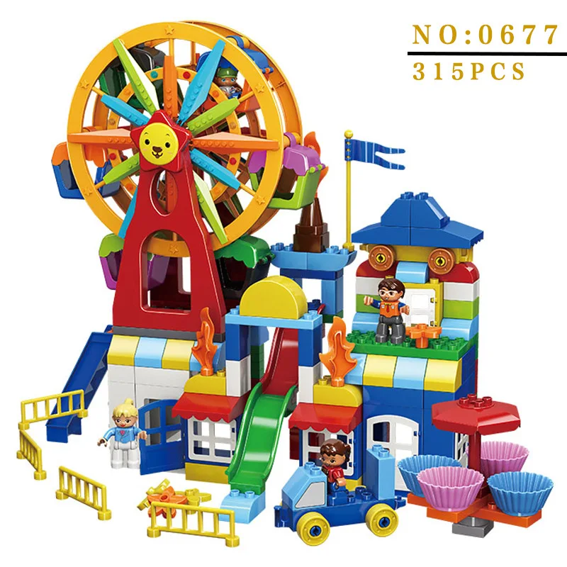 Kindergarten big granule DIY building block toy Ferris wheel windmill Paradise Series children's puzzle assembly gift
Kindergarten big granule DIY building block toy Ferris wheel windmill Paradise Series children's puzzle assembly gift