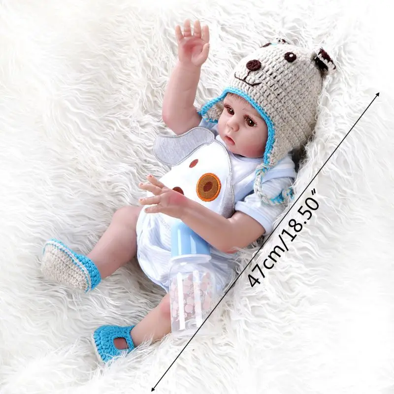 47cm Realistic Doll Full Soft Vinyl Toddler Babies Lifelike Boy Dog Bib Accompany Toy Birthday Christmas Gifts
47cm Realistic Doll Full Soft Vinyl Toddler Babies Lifelike Boy Dog Bib Accompany Toy Birthday Christmas Gifts