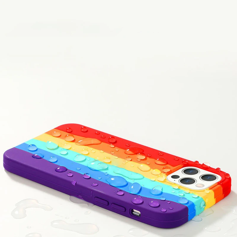 Fashion Rainbow Soft Silicone Phone Case For iphone Logo 11 Pro Max 12 Pro Mini XR XS 8 X 7 6 6s SE2020 Plus Shockproof Cover
Fashion Rainbow Soft Silicone Phone Case For iphone Logo 11 Pro Max 12 Pro Mini XR XS 8 X 7 6 6s SE2020 Plus Shockproof Cover