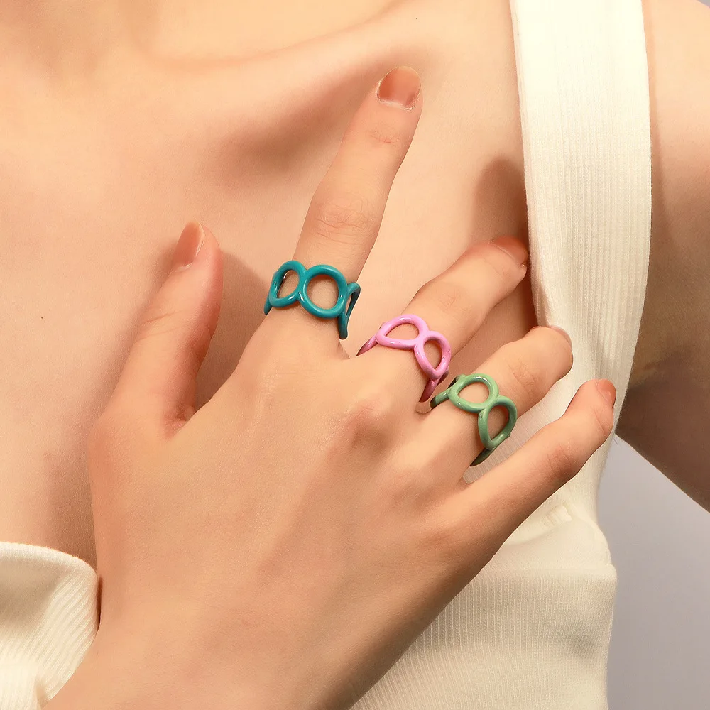 New Ins Simple Creative Geometric Hollow Ring Color Cute Hollow Resin Adjustable Ring For Women Girl Fashion Jewelry Gift
New Ins Simple Creative Geometric Hollow Ring Color Cute Hollow Resin Adjustable Ring For Women Girl Fashion Jewelry Gift