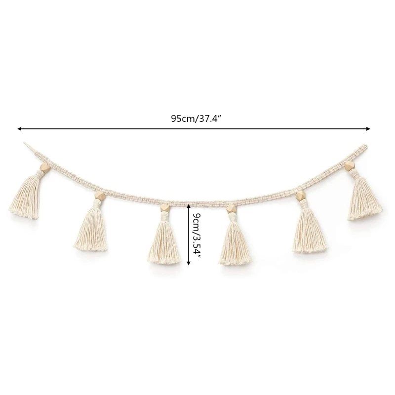 Nordic Cotton Rope Wooden Bead Garland with Tassel Wall Hanging Nursery Props Ornament Kids Baby Room Decor
Nordic Cotton Rope Wooden Bead Garland with Tassel Wall Hanging Nursery Props Ornament Kids Baby Room Decor