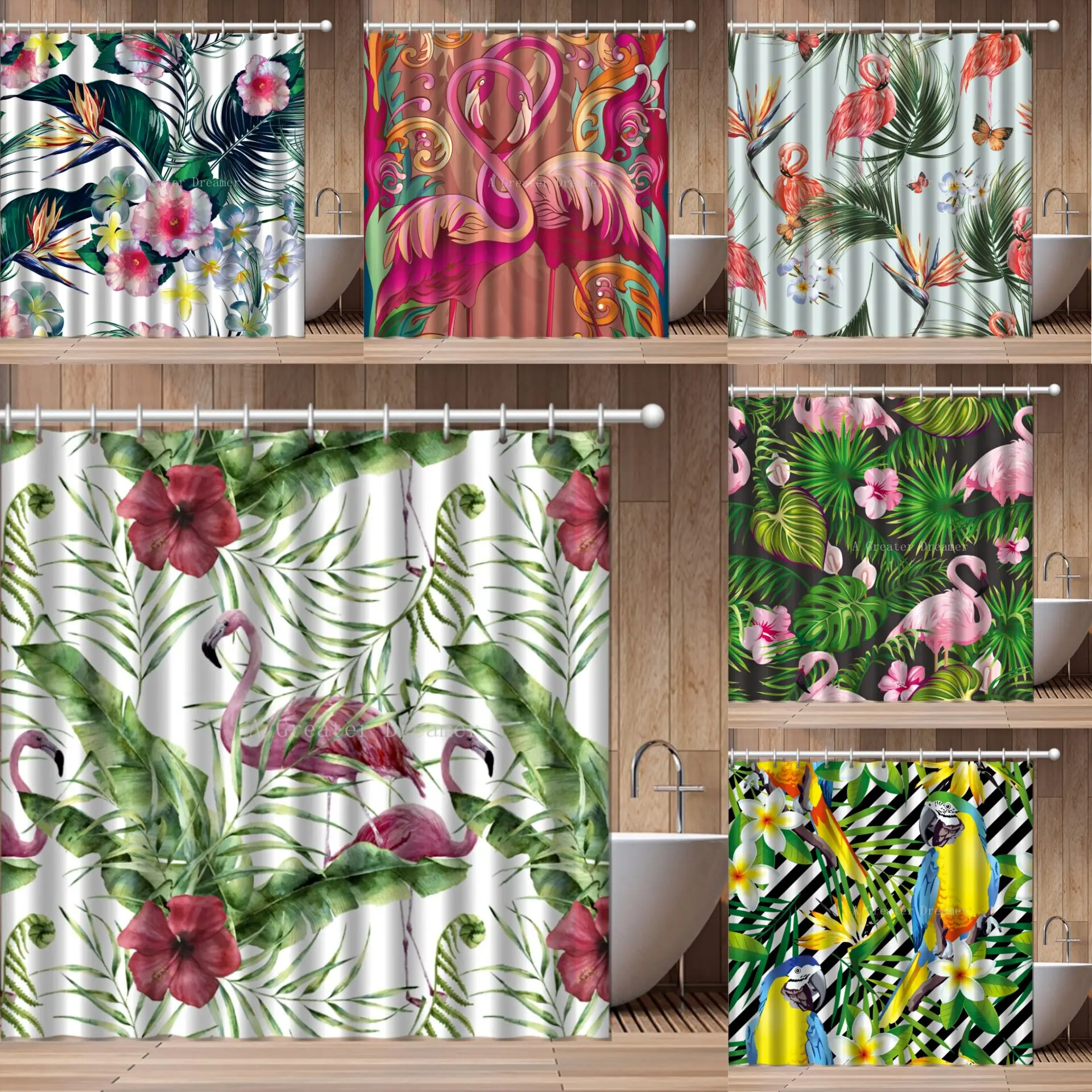 Flamingo Shower Curtain 3D Digital Printing Colorful Bathroom Curtain High Quality Waterproof Moisture-proof Bath Shower Curtain
Flamingo Shower Curtain 3D Digital Printing Colorful Bathroom Curtain High Quality Waterproof Moisture-proof Bath Shower Curtain