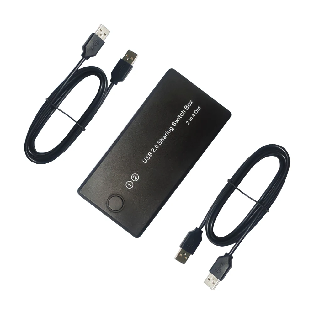 USB 2.0 With 2 USB Cables Button Design Home Office Plug And Play Share Practical Portable 2 In 4 Out For Scanner Printer Switch
USB 2.0 With 2 USB Cables Button Design Home Office Plug And Play Share Practical Portable 2 In 4 Out For Scanner Printer Switch