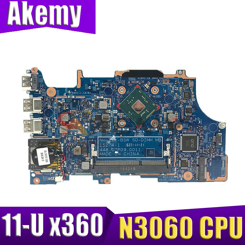 For 14-AM 15-AC 15-AY 13-U 11-U X360 Laptop motherboard 855719-601 15274-1 448.07P09.0011 W/SR2KN N3060 CPU 100% working well
For 14-AM 15-AC 15-AY 13-U 11-U X360 Laptop motherboard 855719-601 15274-1 448.07P09.0011 W/SR2KN N3060 CPU 100% working well