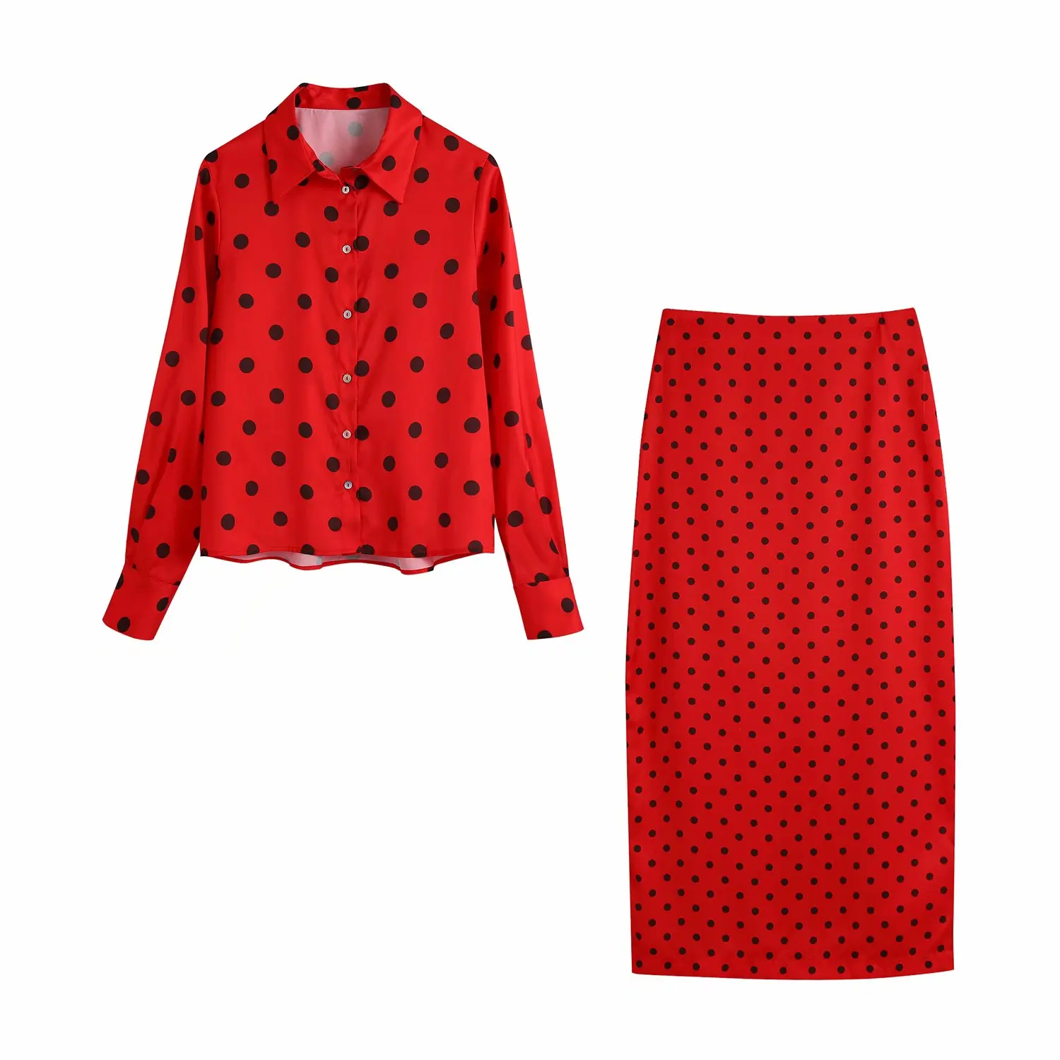 Red Black Polka Dots Print Bloue Summer Fashion Office Ladies Classic Satin Shirts Za 2021 Women Loose Vintage Chic Tops blusa
Red Black Polka Dots Print Bloue Summer Fashion Office Ladies Classic Satin Shirts Za 2021 Women Loose Vintage Chic Tops blusa