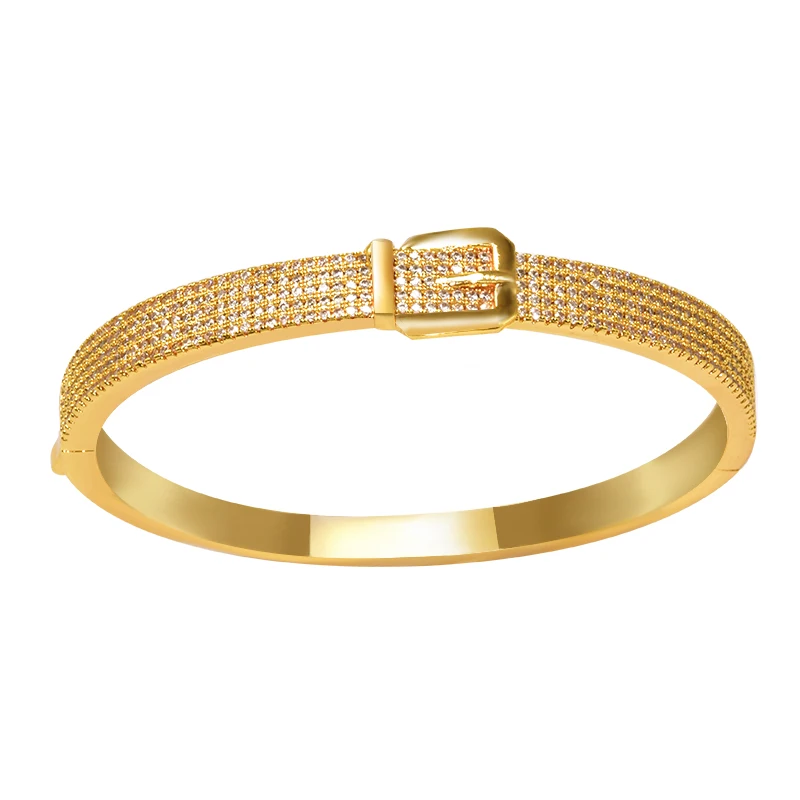 Belt Shape Full Natural Zirconia Stone Cuff Charm Bangles Jewelry Crystal Copper Metal Women Bracelets
Belt Shape Full Natural Zirconia Stone Cuff Charm Bangles Jewelry Crystal Copper Metal Women Bracelets