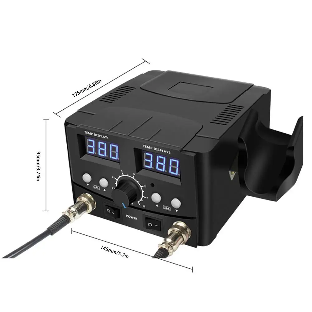 New 2 In 1 Dual LCD Digital Display Soldering Station 750W Air Gun Adjustable Soldering Iron Welding For Phone PCB IC SMD BGA
New 2 In 1 Dual LCD Digital Display Soldering Station 750W Air Gun Adjustable Soldering Iron Welding For Phone PCB IC SMD BGA