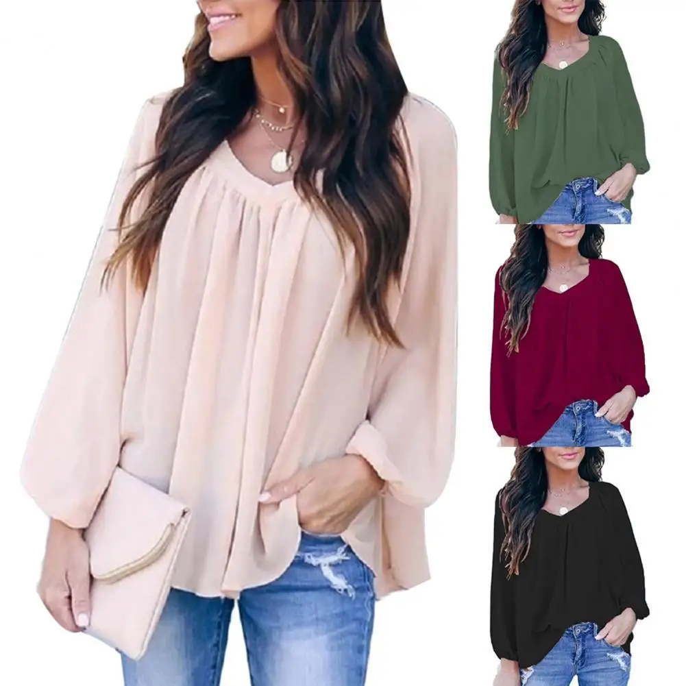 New Fashion Office Lady Solid Color Long Sleeve V Neck Shirt Large Hem Back Bowknot Loose Blouse Top Feminine Tops
New Fashion Office Lady Solid Color Long Sleeve V Neck Shirt Large Hem Back Bowknot Loose Blouse Top Feminine Tops