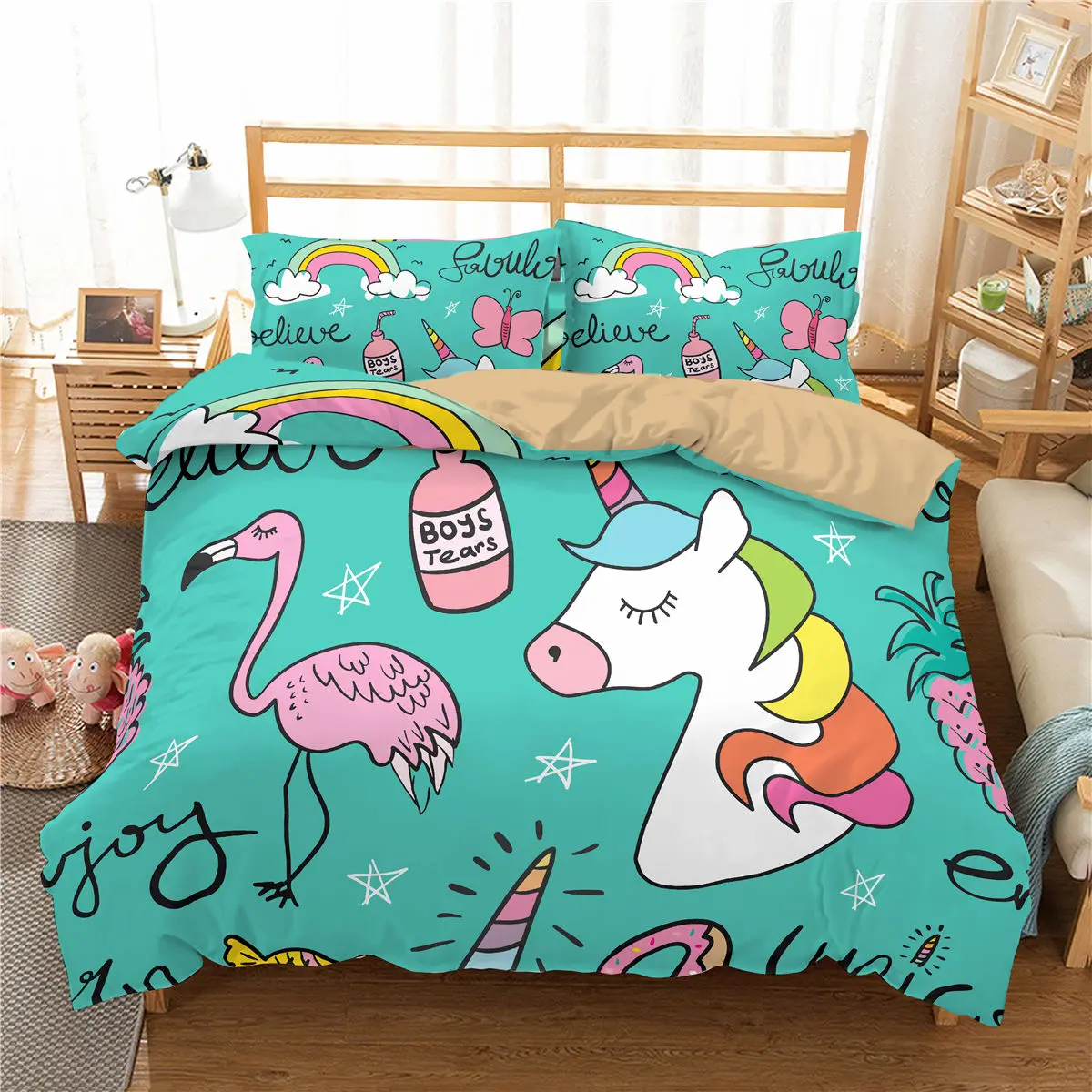 Cute Unicorn Printed Bedding Set for Kids Baby Girls Home Textiles Bedclothes With Pillowcase Single Duvets Cover Cartoon 2/3Pcs
Cute Unicorn Printed Bedding Set for Kids Baby Girls Home Textiles Bedclothes With Pillowcase Single Duvets Cover Cartoon 2/3Pcs