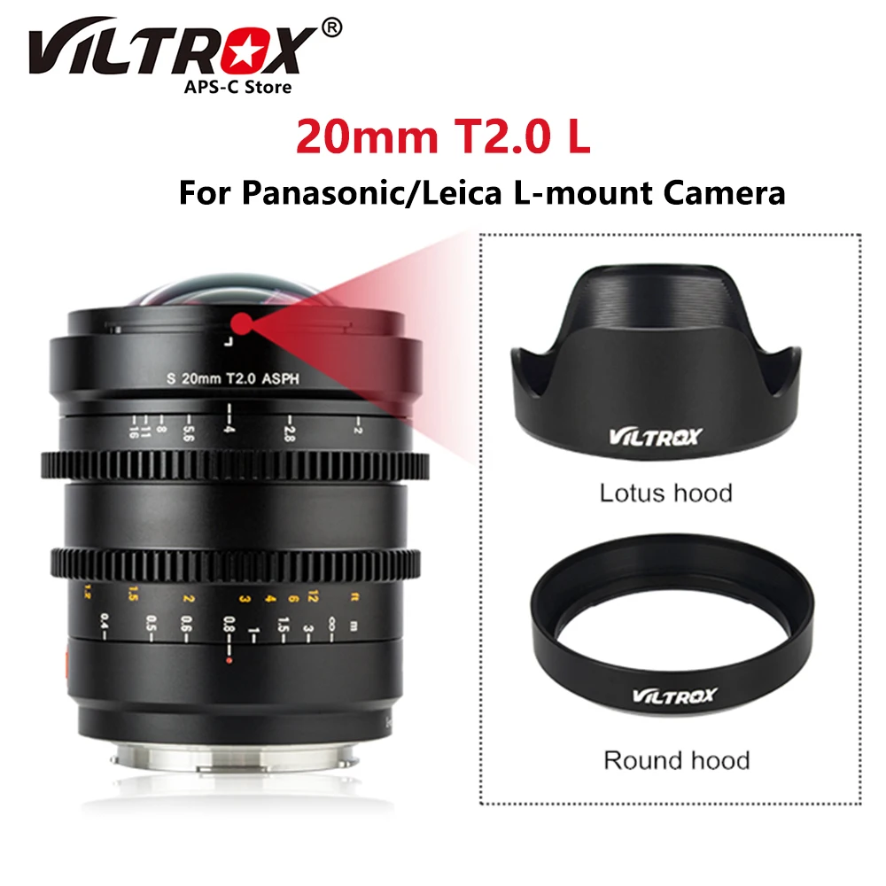 Viltrox 20mm T2.0 Cinema Lens ASPH Full-Frame Ultra Wide Angle Cinematic for Panasonic Leica L-Mount Mirrorless Lens SL Lumix S1
Viltrox 20mm T2.0 Cinema Lens ASPH Full-Frame Ultra Wide Angle Cinematic for Panasonic Leica L-Mount Mirrorless Lens SL Lumix S1