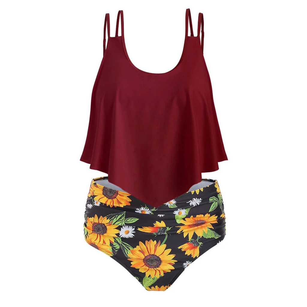 Vintage Floral Print Plus Size Bikinis Women Push Up Swimwear Ruffled High Waist Bikini Set Retro Swimsuit Ruffle Bathing Suits
Vintage Floral Print Plus Size Bikinis Women Push Up Swimwear Ruffled High Waist Bikini Set Retro Swimsuit Ruffle Bathing Suits